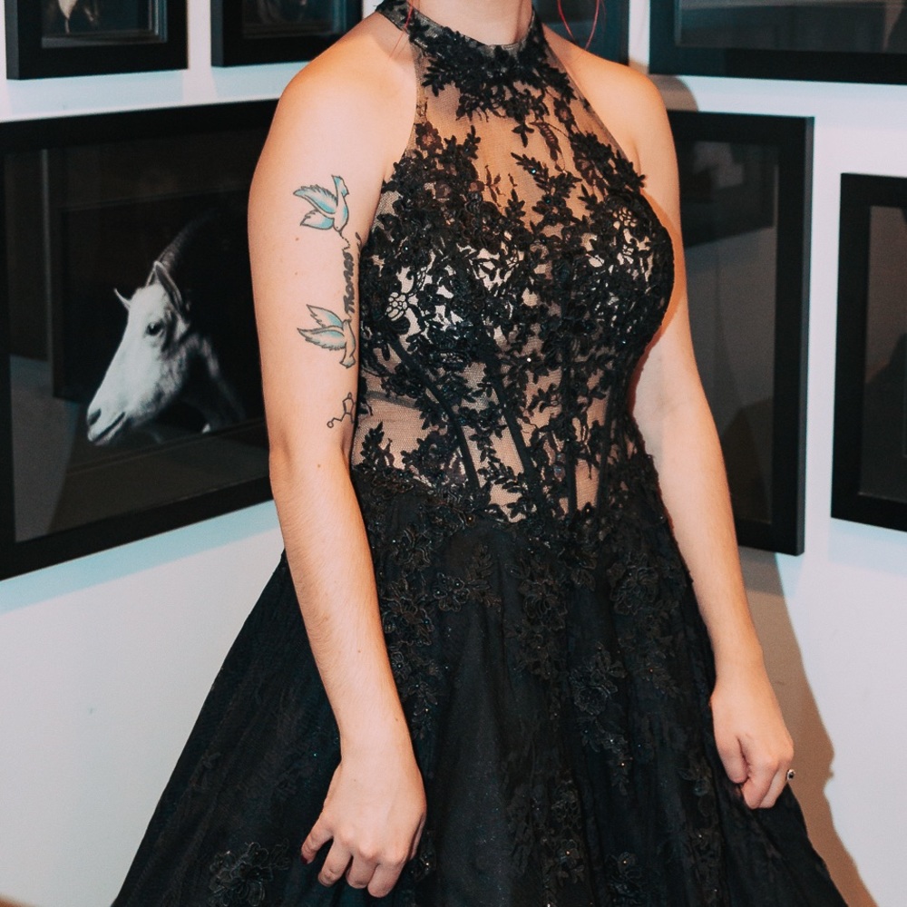 Black Wedding Prom Dress